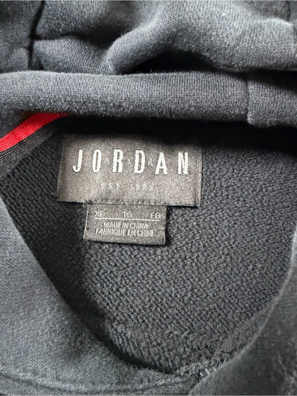 Jordan Black Pullover Hoodie with Teal Script and Jumpman